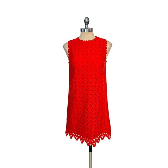 Kate Spade Sand Dune Red Lace Shift Sleeveless Dress size 2 - Picture 1 of 5